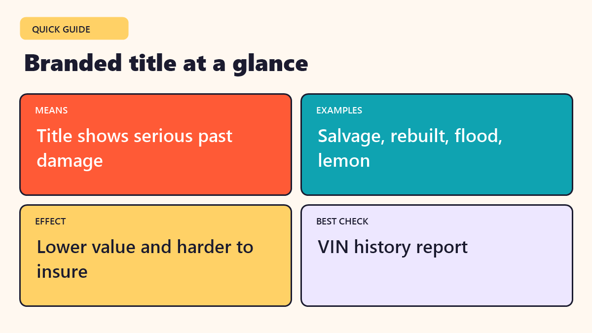 Infographic: Branded title at a glance - quick facts