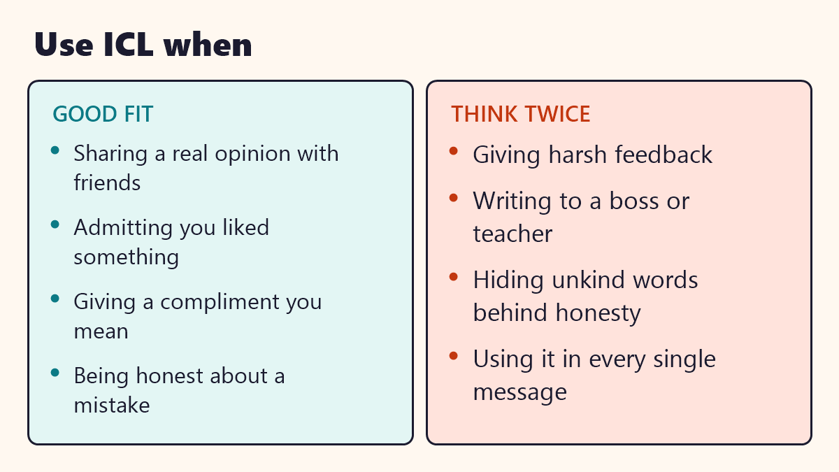 Infographic: Use ICL when
