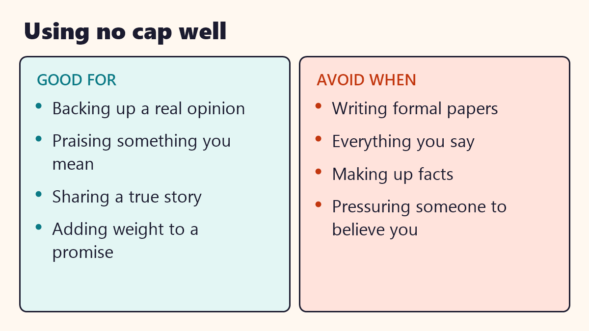 Infographic: Using no cap well