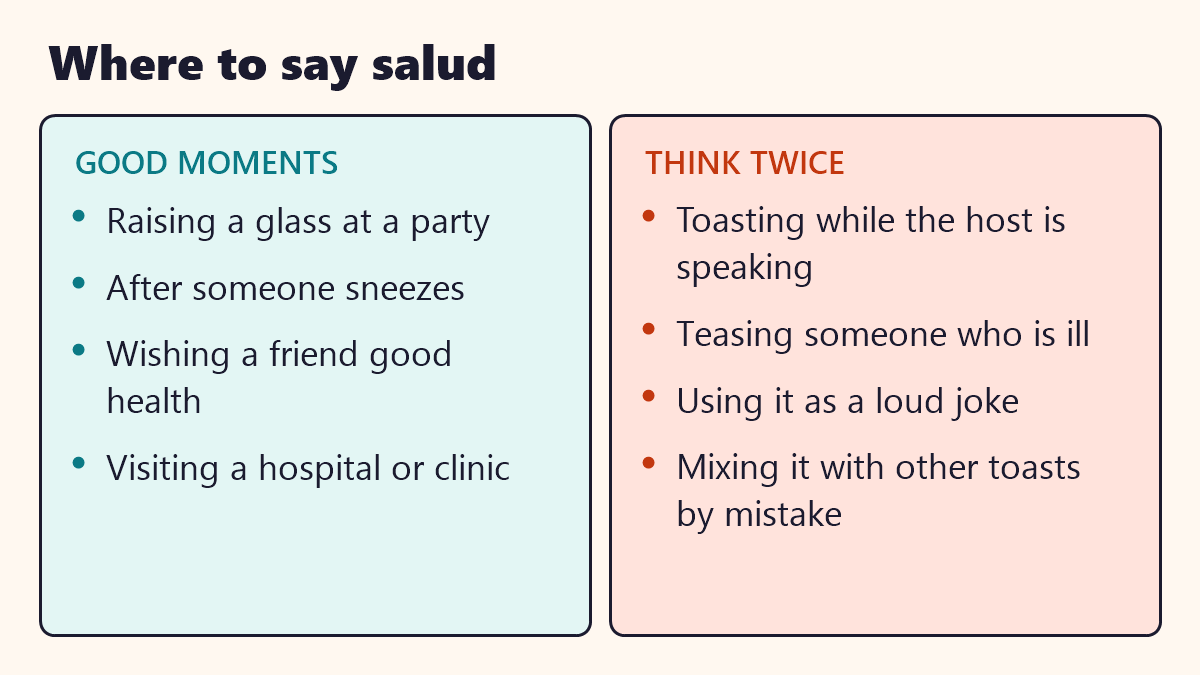 Infographic: Where to say salud